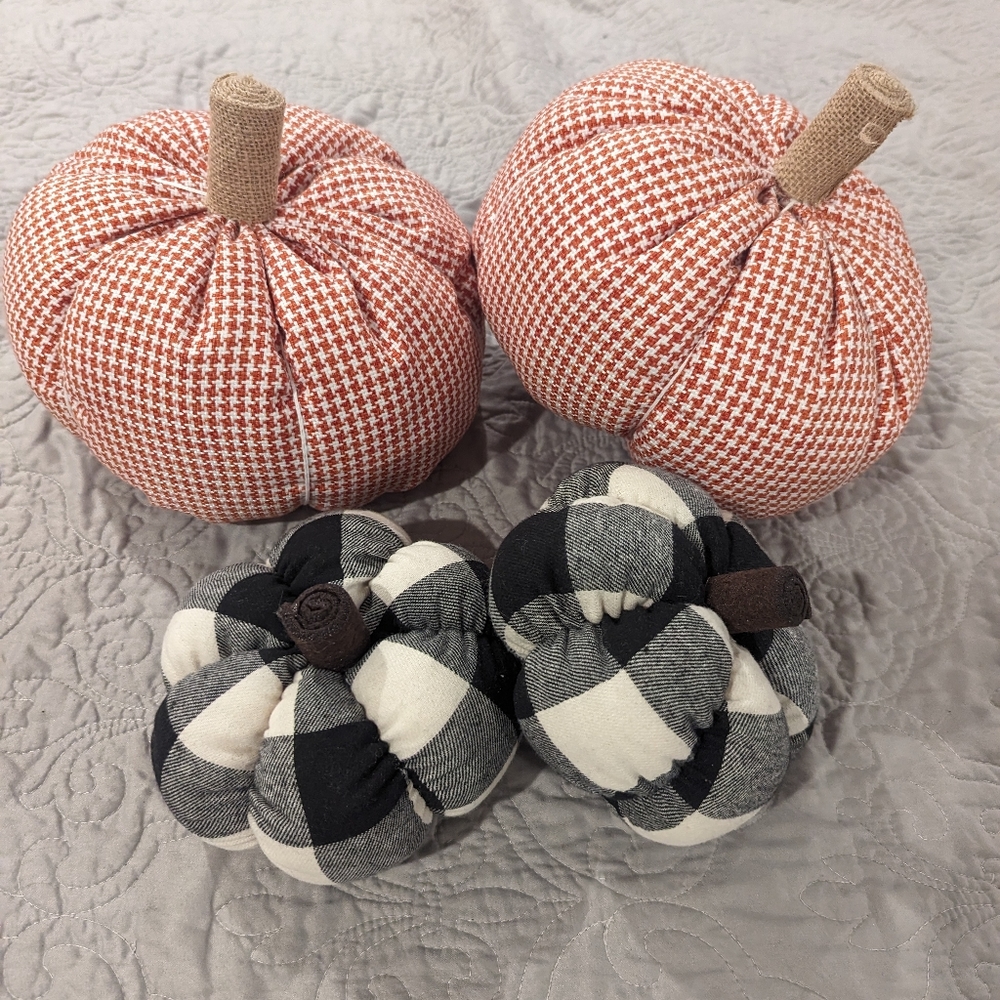 Fabric Pumpkin Set of 4